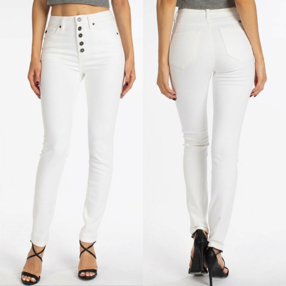 KanCan Denim - KanCan White High Rise Skinny Jeans Stretchy New
